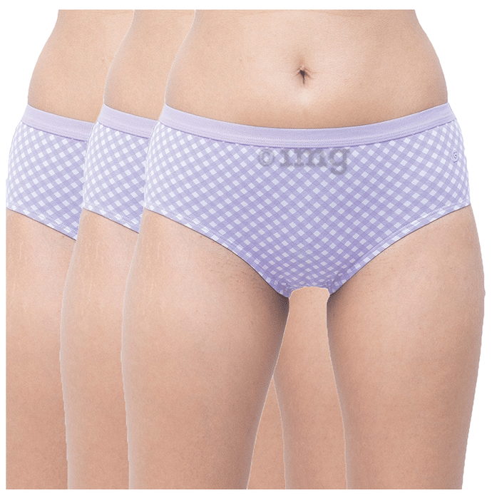 SochGreen Organic Hipster Everyday Undies Lavender Check XS