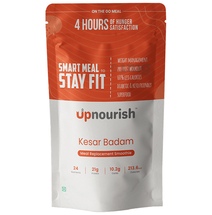 Upnourish Kesar Badam Meal Replacement Smoothie (50gm Each)