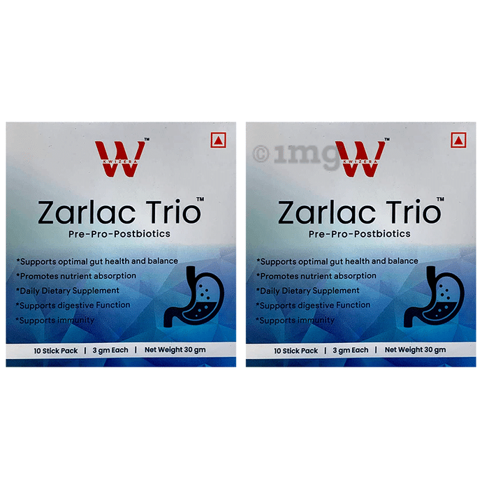 Zarlac Trio Pre-Pro-Postbiotics 3gm Stick (10 Each)