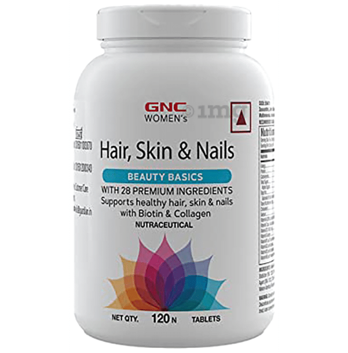 GNC Women's Beauty Basics | With Biotin & Collagen for Hair, Skin & Nails | Tablet