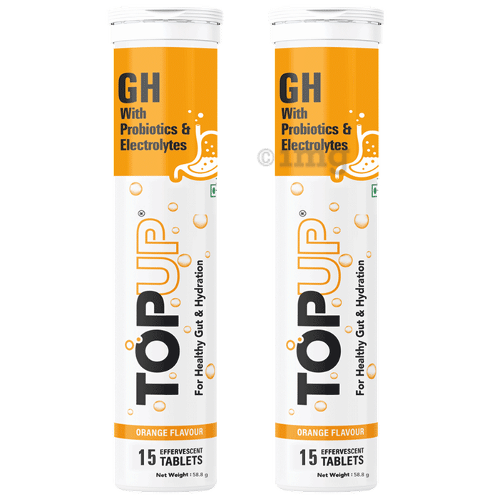 Nuvox Top Up GH  with Probiotics & Electrolytes Effervescent Tablet (15 Each) Orange