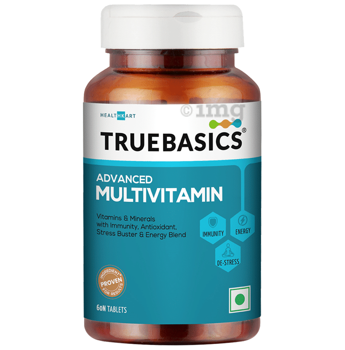 TrueBasics Advanced Multivitamins with Minerals | For Immunity, Energy & Antioxidant Support | Tablet