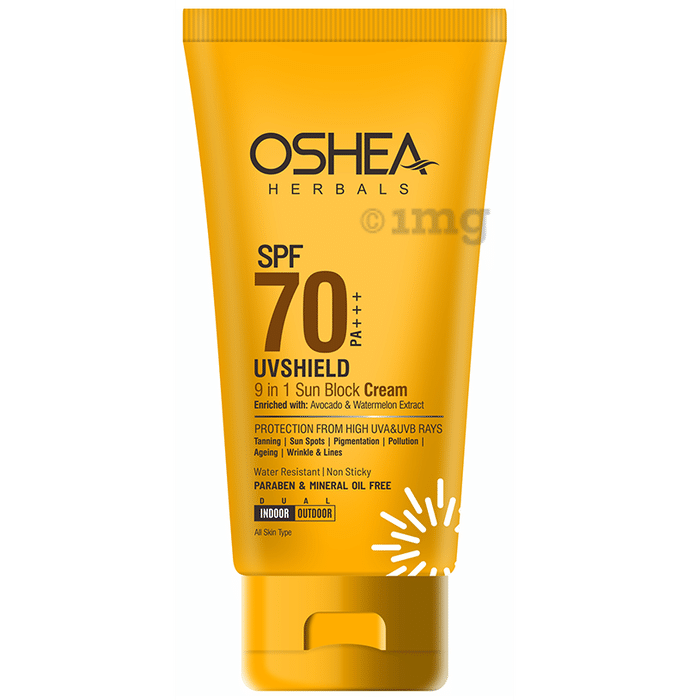 Oshea Herbals Uv Shield 9 in 1 Sun Block Cream SPF 70 PA+++