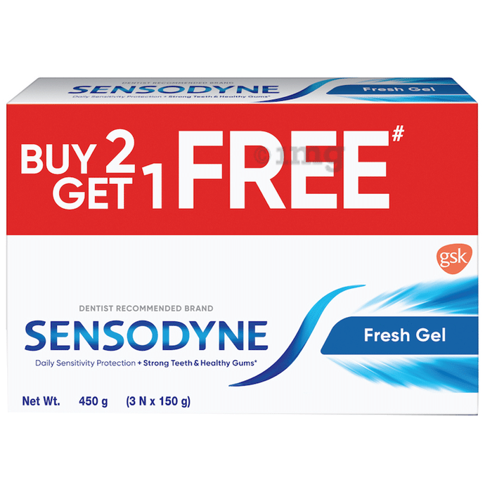 Sensodyne Fresh Gel Toothpaste Buy 2 Get 1 Free