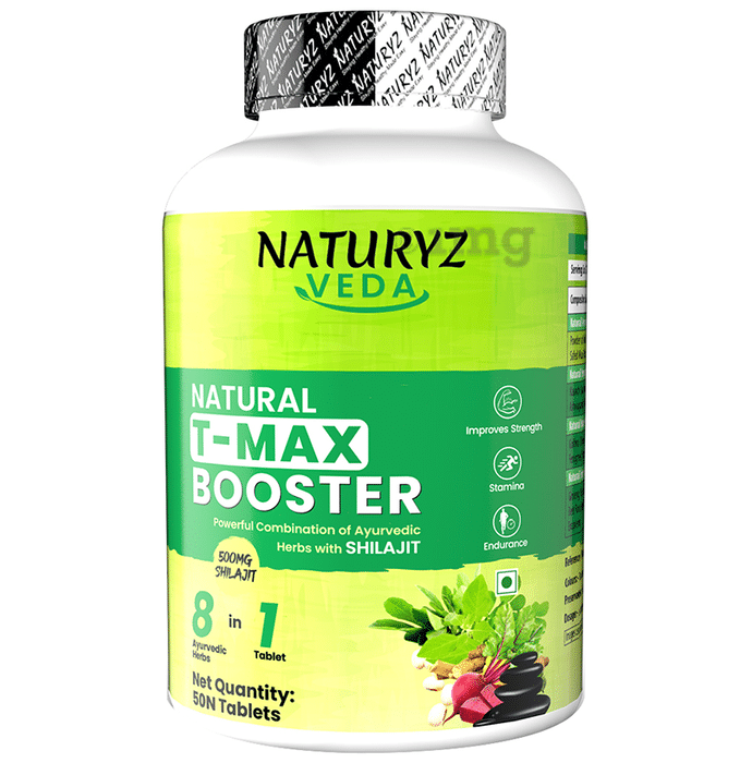 Naturyz T-MAX Booster Pure Shilajit Ashwagandha Tablets For Strength, Stamina, Vitality Tablet