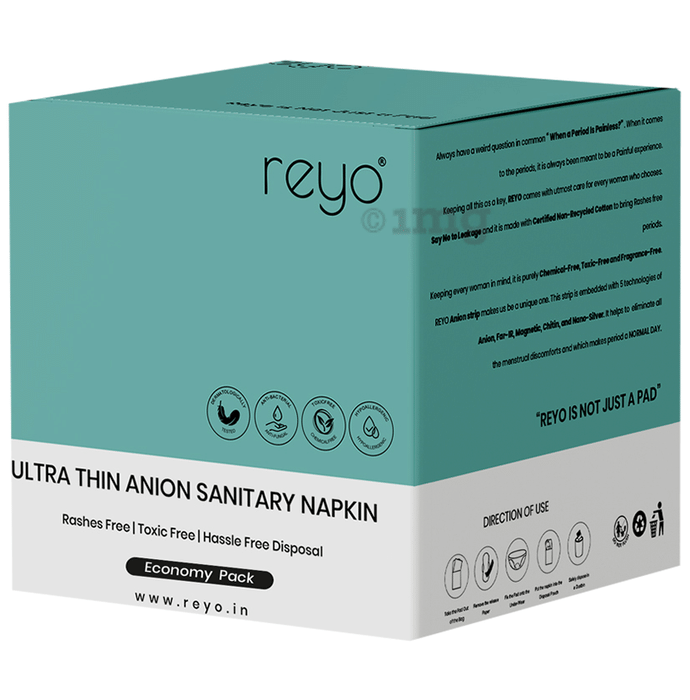 Reyo Ultra Thin Anion Sanitary Napkin Economy Pack Regular