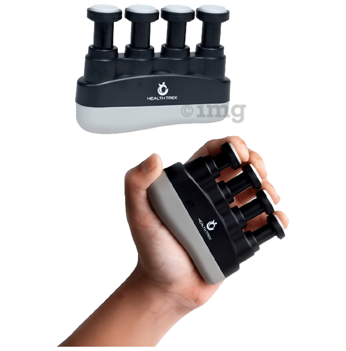 Healthtrek Adjustable Finger Gripper/Exerciser Black
