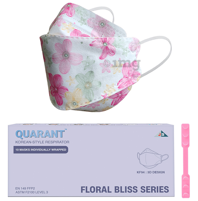 Quarant KF94 Floral Bliss Series Korean Style Respirator Mask Floret Blush