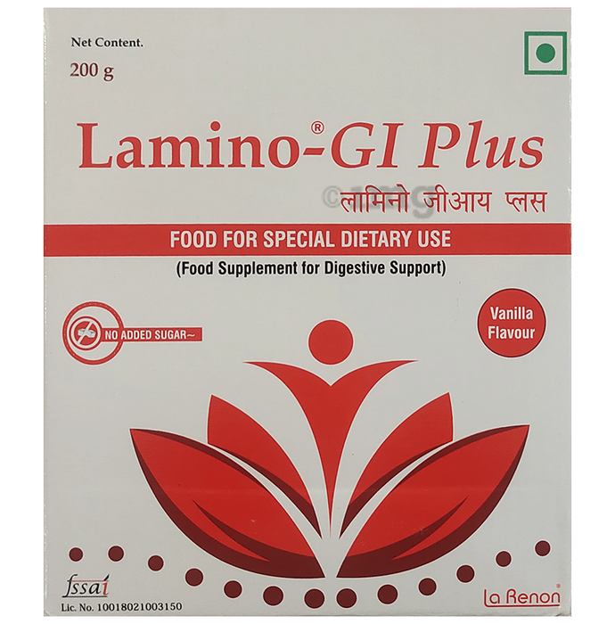 Lamino-GI Plus for Digestive Support | No Added Sugar | Flavour Vanilla Sugar Free Powder