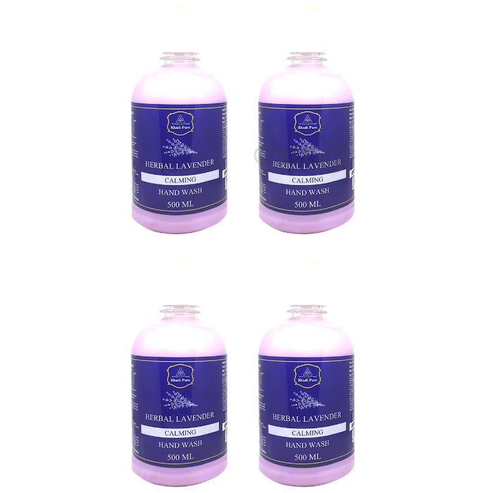 Khadi Pure Herbal Lavender Calming Hand Wash (500ml Each)