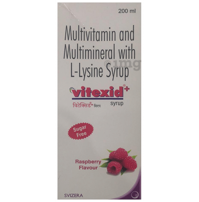 Vitexid Plus Syrup Sugar Free Raspberry