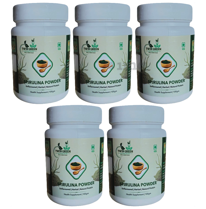 Twin Green Agrotech Spirulina Powder (100gm Each)