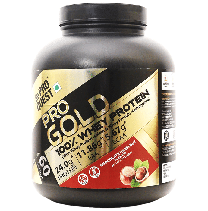 Pro Quest Pro Gold 100% Whey Protein Powder Chocolate Hazelnut