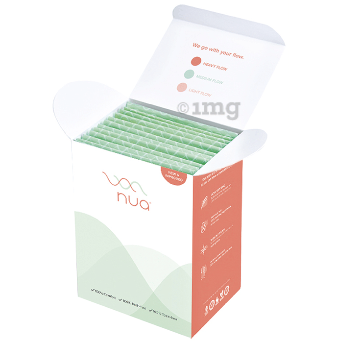 Nua Ultra Thin Rash Free Sanitary Pads with Disposal Cover Large