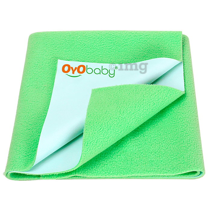 Oyo Baby Bed Protector Dry Sheet Single Bed Light Green