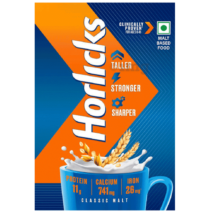 Horlicks Drink | Powder with Zinc, Vitamin C & D | Flavour Classic Malt