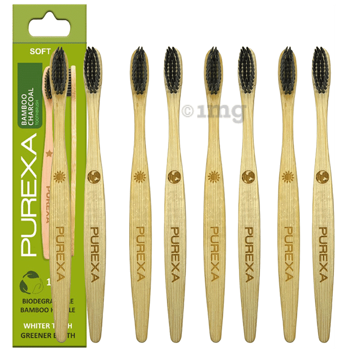 Purexa Bamboo Charcoal Toothbrush Soft