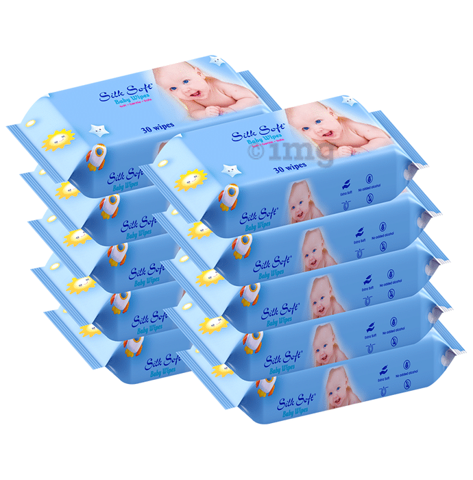 Silk Soft Baby wipes (30 Each) Without Lid