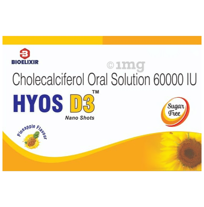 Hyos D3 Nano Shots (5ml Each) Pineapple Sugar Free