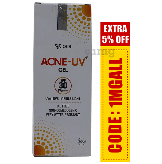 Acne-UV Sunscreen with Broad Spectrum UVA/UVB Protection | Oil Free & Water Resistant | Gel SPF 30