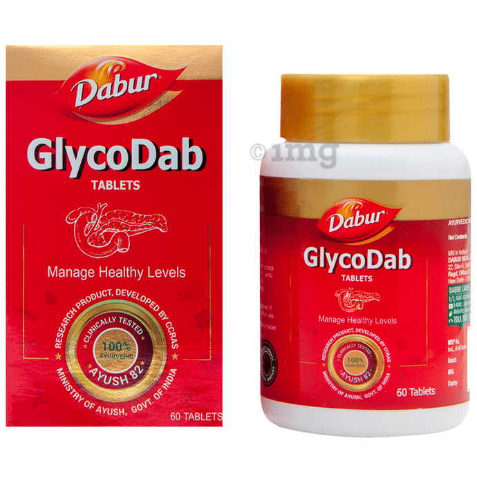Dabur Glycodab Ayurvedic Tablets | For Blood Sugar Management & Metabolism