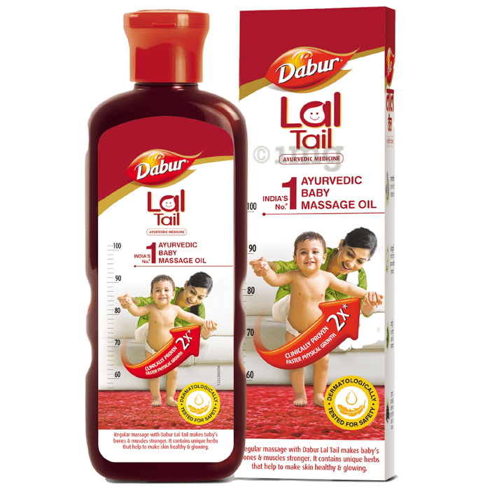 Dabur Lal Tail | Ayurvedic Baby Massage Oil | Supports Baby's Bone ...