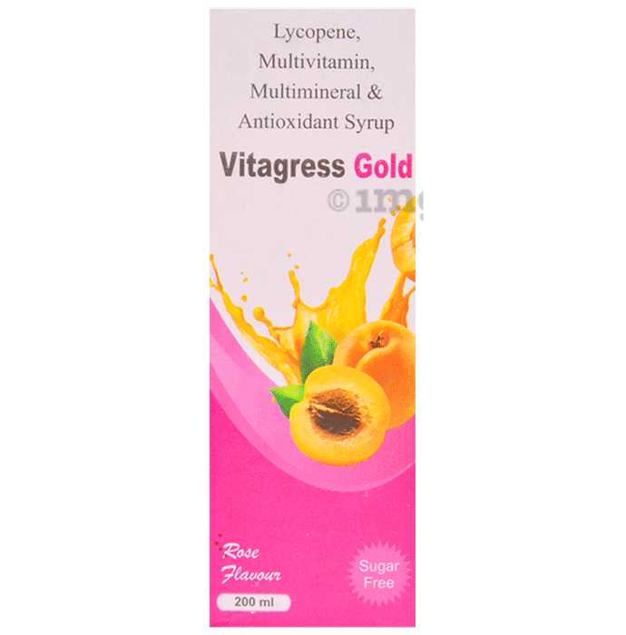 Vitagress Gold Syrup Rose Sugar Free