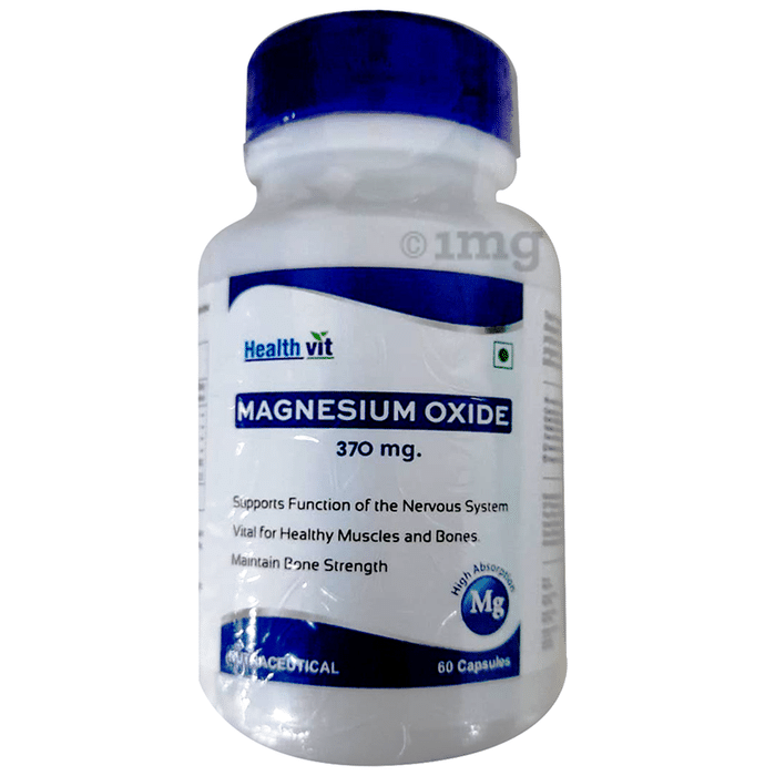 HealthVit Magnesium Oxide 370mg Capsule