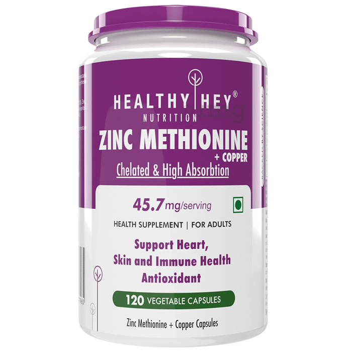 HealthyHey Zinc Methionine + Copper Vegetable Capsule