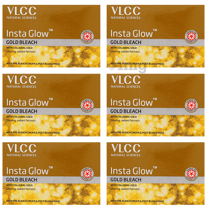 VLCC Insta Glow Gold Bleach (60gm Each)