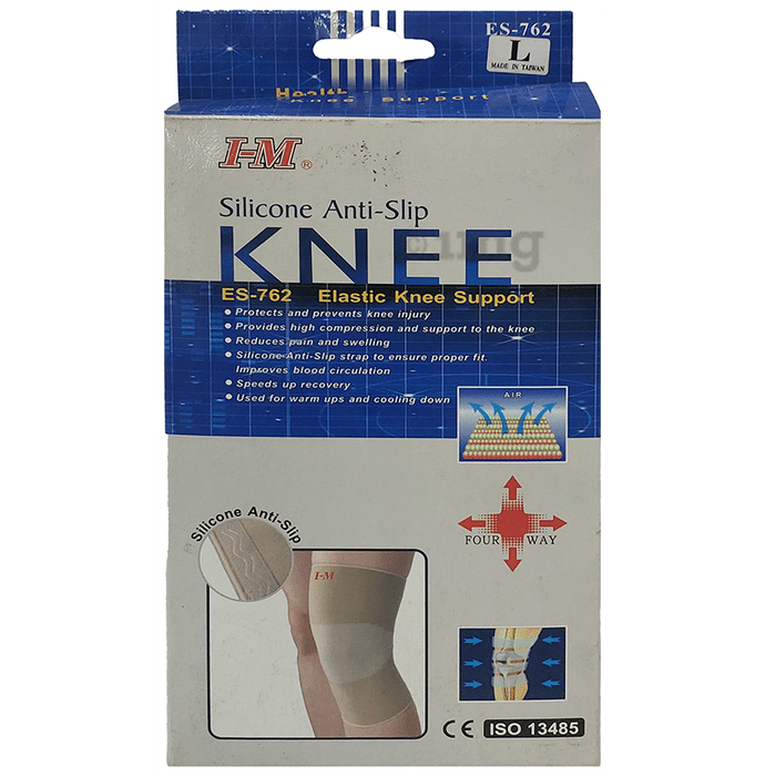 Health Point ES762 Elastic Knee Support with Silicon Anti Slip Large
