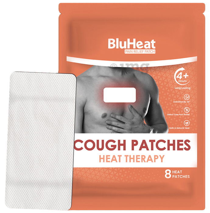 BluHeat Cough Heat Therapy Patch Heat Therapy Safe & Natural Air Activated, 4+ Hours