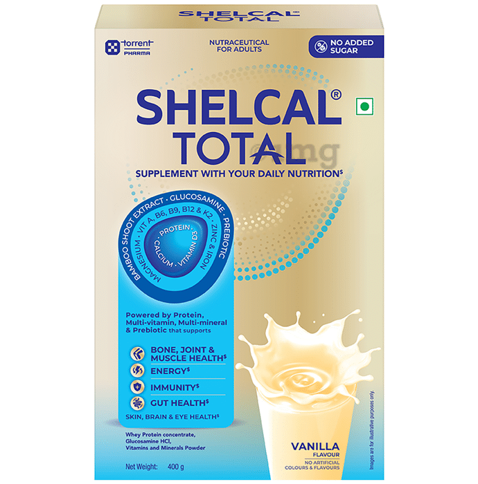 Shelcal Total Supplement Powder Vanilla No Added Sugar