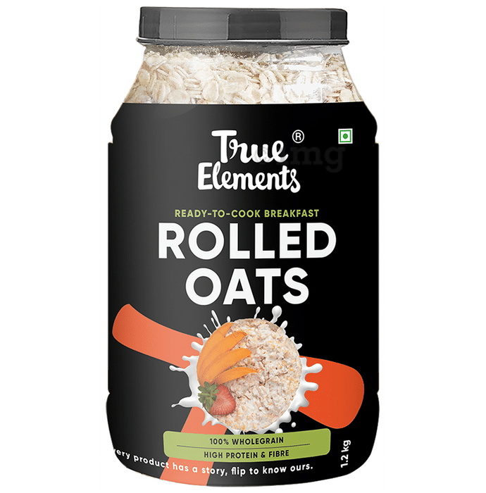 True Elements Rolled Oats with Fibre, Protein & Antioxidants for Keto Friendly Diet
