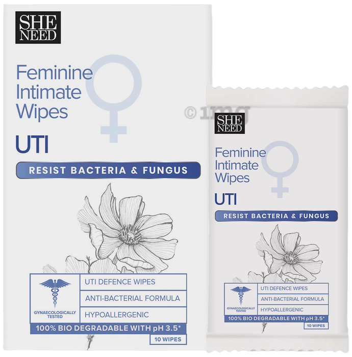 SheNeed Feminine Intimate Wipes for UTI
