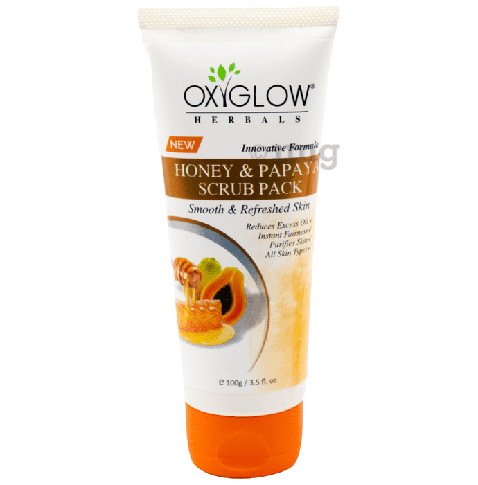 Oxyglow Herbals Honey & Papaya Scrub Pack