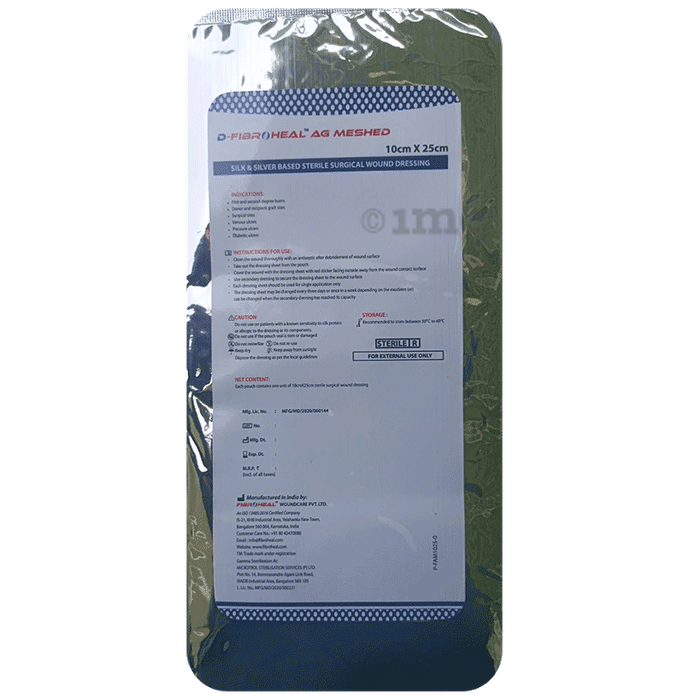 D-Fibroheal Ag Meshed Bandage 10cm x 25cm