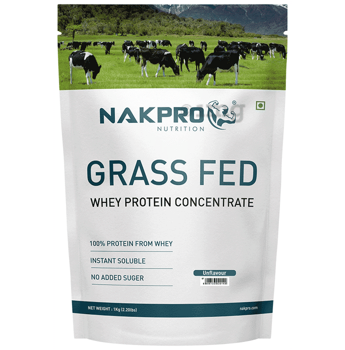 Nakpro Nutrition Grass Fed Whey Protein Concentrate Unflavored