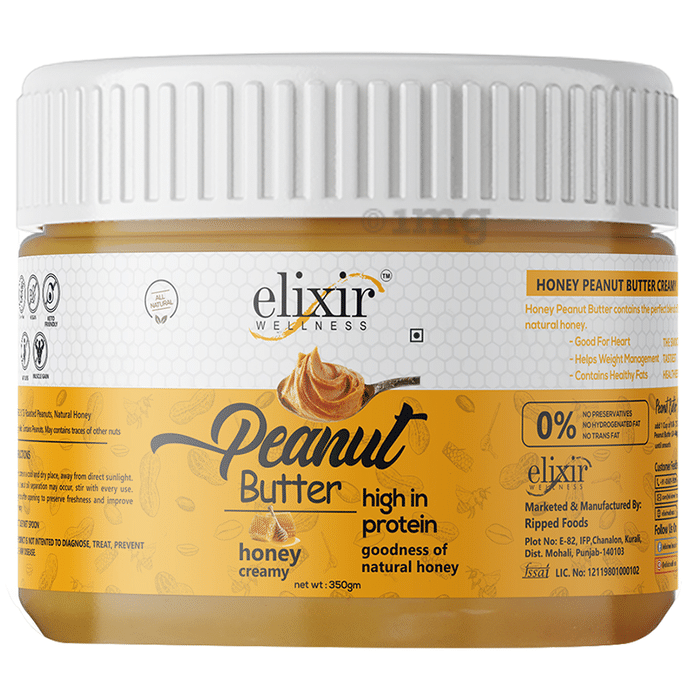 Elixir Wellness Honey Peanut Butter Creamy