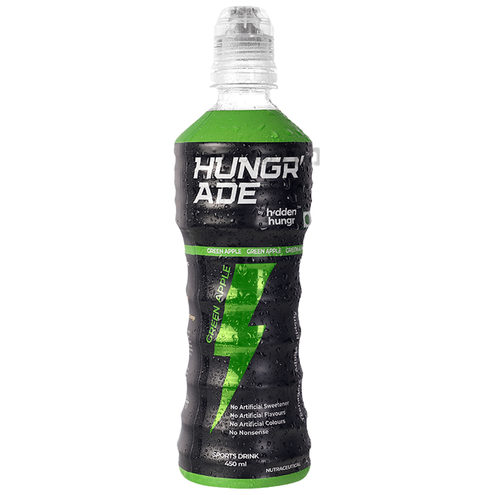 Hungr'Ade by Hidden Hungr Sports Drink Green Apple