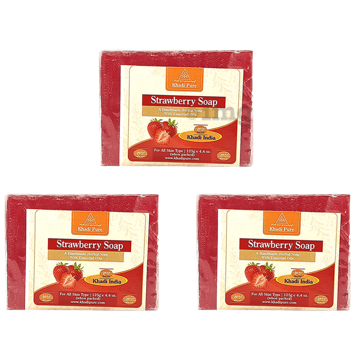 Khadi Pure Strawberry Soap (125gm Each)