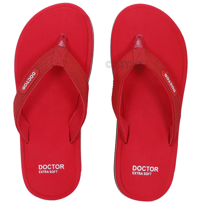 Doctor Extra Soft D 14 House Slipper for Women's Red 6