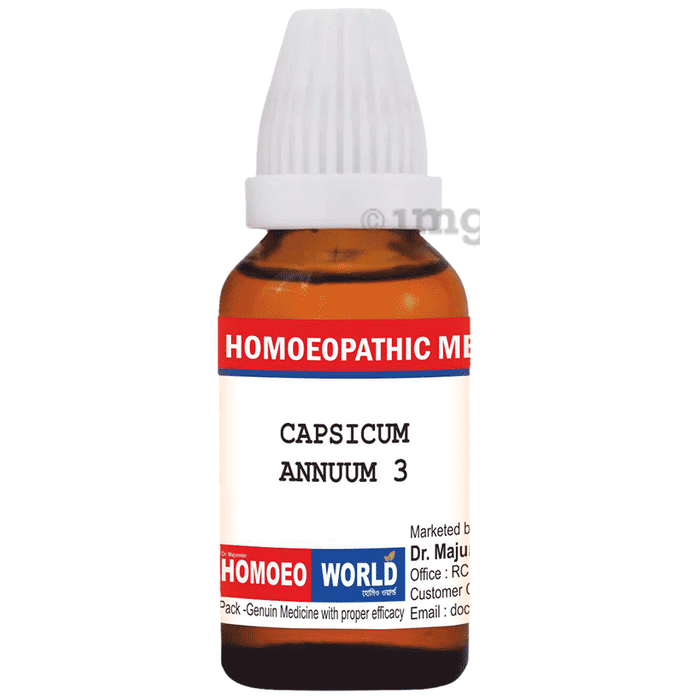 Dr. Majumder Homeo World Capsicum Annum Dilution (30ml Each) 3 CH