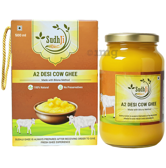 Sudhji A2 Desi Cow Ghee (500ml Each)