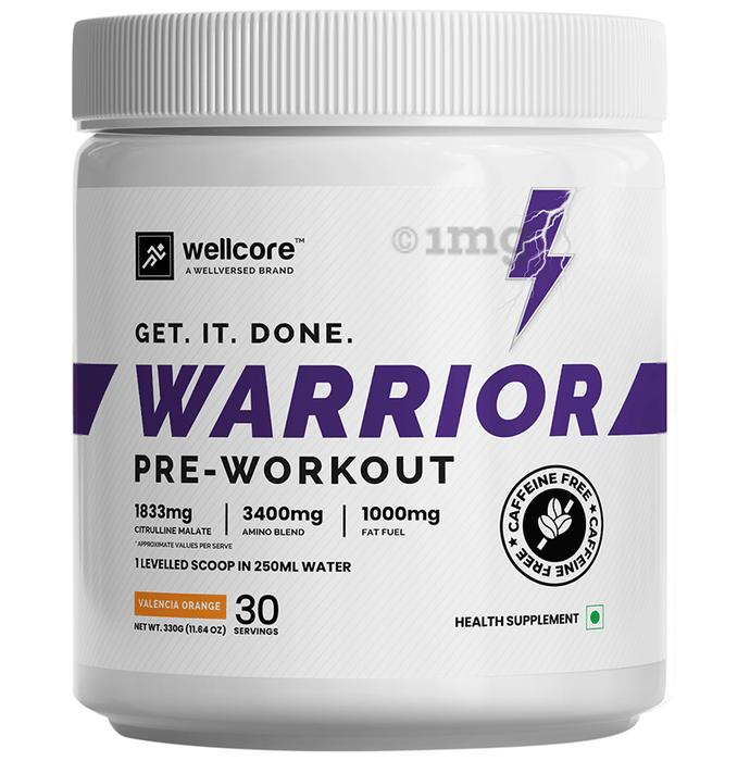 Wellcore Warrior Pre-Workout Powder Valencia Orange