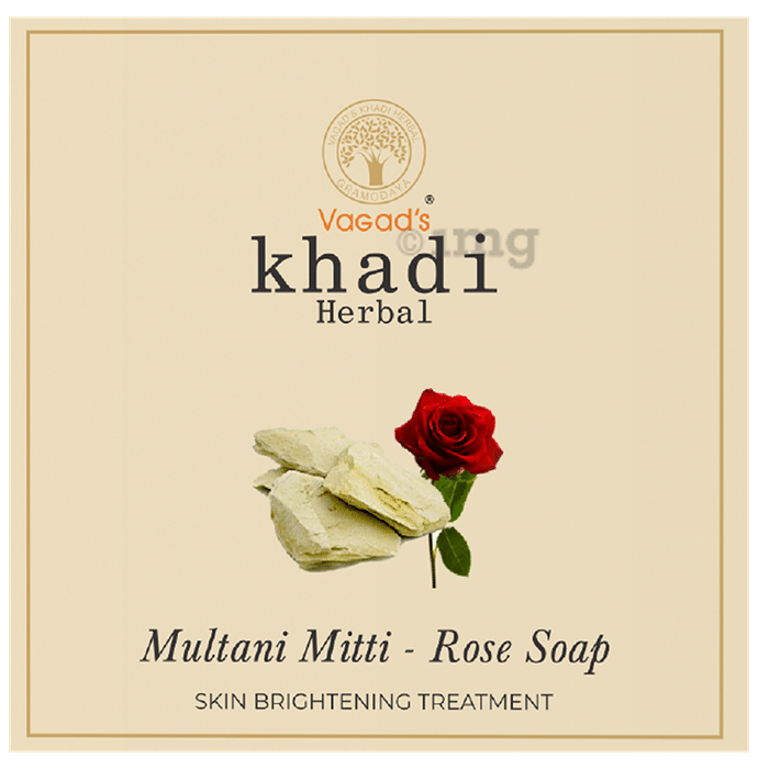 Vagad's Khadi Herbal Multani Mitti-Rose Soap