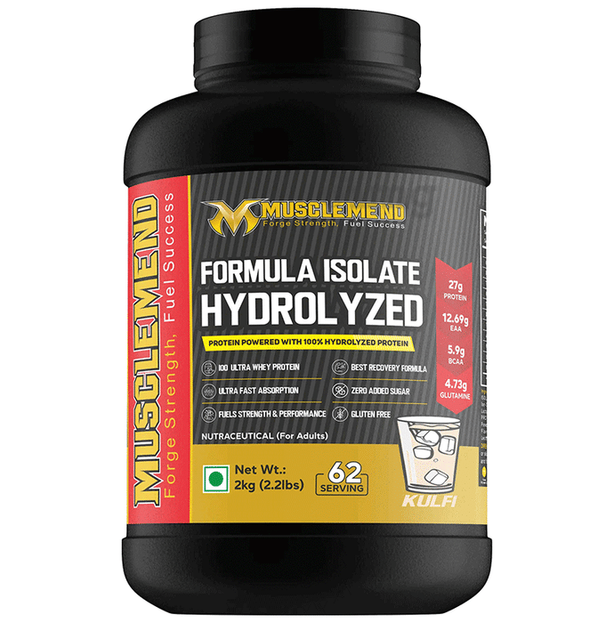 Musclemend Formula Isolate Hydrolyzed Powder Kulfi Zero Added Sugar