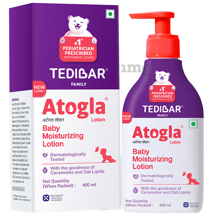 Tedibar Tedibar Atogla Baby Moisturizing Lotion with Ceramides & Oat Lipids | Derma Care | Paraben-Free | Dermatologically Tested