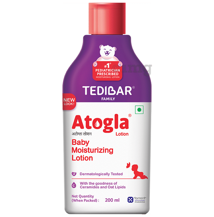 Tedibar Tedibar Atogla Baby Moisturizing Lotion with Ceramides & Oat Lipids | Derma Care | Paraben-Free | Dermatologically Tested