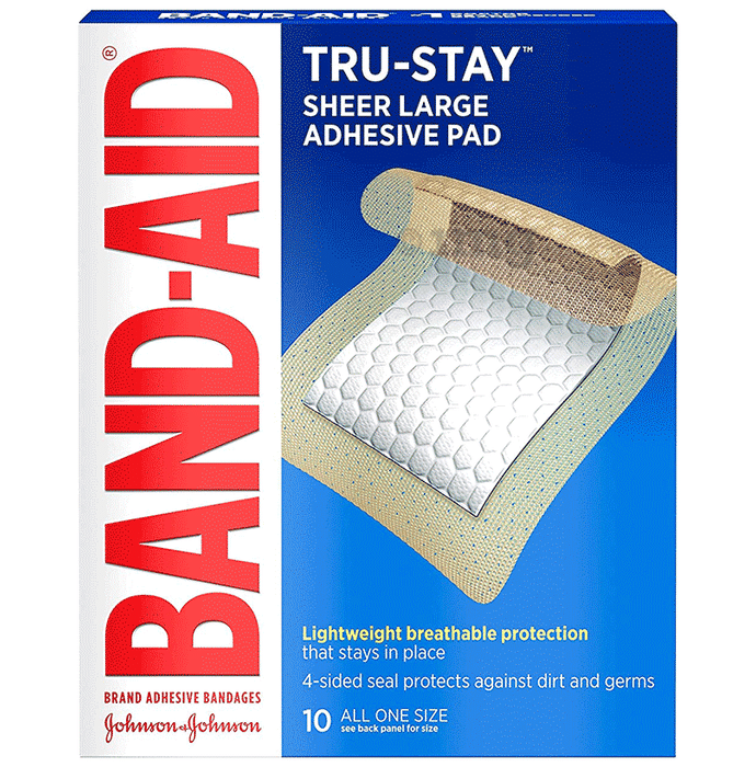 Tru-Stay Band aid Sheer Large Adhesive Pad